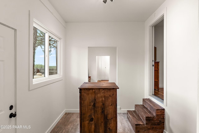 8222 N Spring Valley Rd, Parks, AZ 86018 - corridor with baseboards and wood finished floors