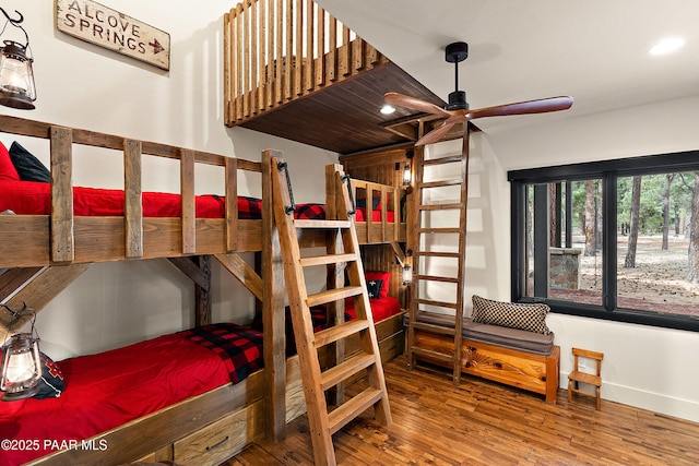 8222 N Spring Valley Rd, Parks, AZ 86018 - bedroom with wood finished floors and recessed lighting