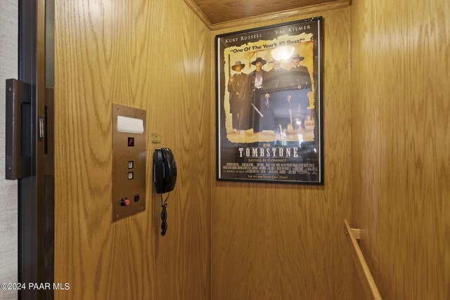 1716 Alpine Meadows Ln Unit 1105, Prescott, AZ 86303 - interior details featuring elevator and wooden walls