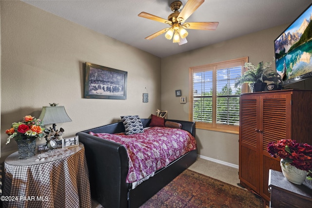 1716 Alpine Meadows Ln Unit 1105, Prescott, AZ 86303 - bedroom featuring ceiling fan and carpet