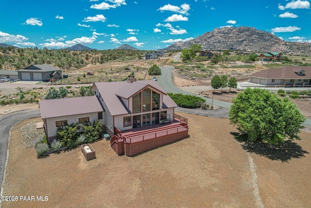 6310 N Michele Ln, Prescott, AZ 86305 - view of front facade featuring a mountain view and metal roof