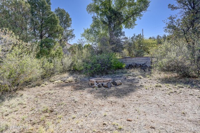 1135 N Rose Quartz Dr, Prescott, AZ 86303 - view of yard with a fire pit