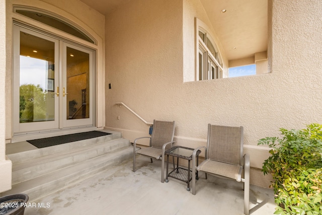 view of patio with french doors