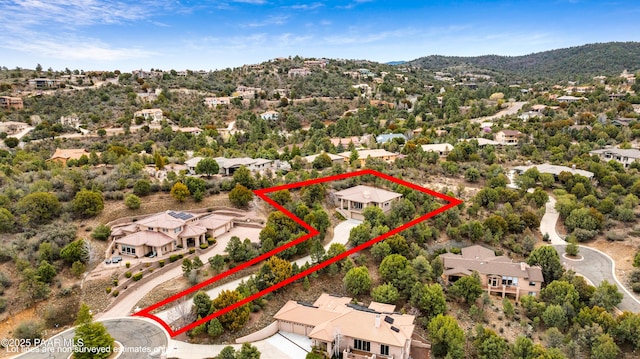 bird's eye view featuring a residential view