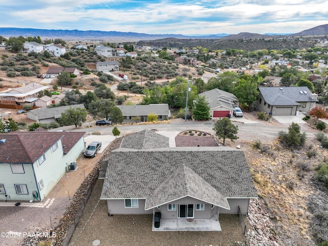 aerial view featuring a mountain view