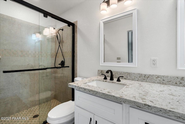 902 Fern Dr, Prescott, AZ 86305 - full bath featuring toilet, a shower stall, and vanity