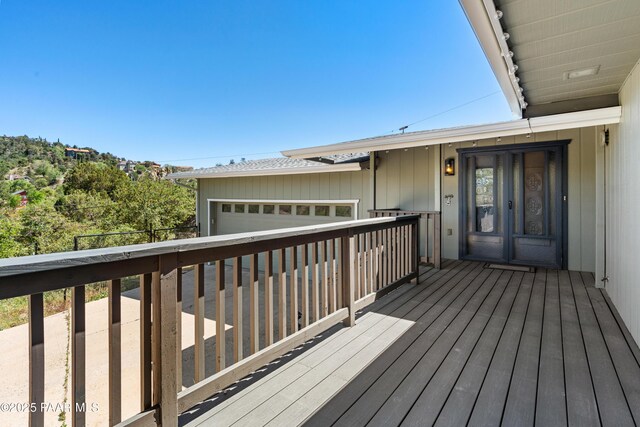 902 Fern Dr, Prescott, AZ 86305 - wooden deck featuring an attached garage