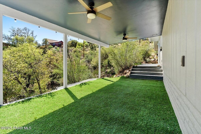 902 Fern Dr, Prescott, AZ 86305 - view of grassy yard featuring ceiling fan