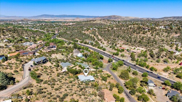 902 Fern Dr, Prescott, AZ 86305 - aerial view of property's location with a mountain backdrop