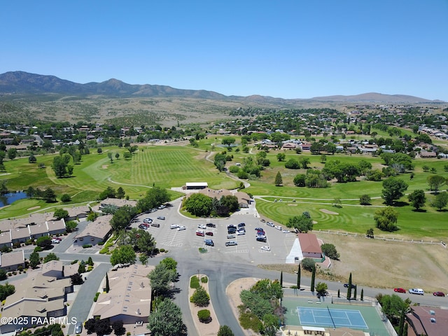 10701 E Stirrup High Dr Unit W, Dewey-Humboldt, AZ 86327 - drone / aerial view featuring a water and mountain view, a residential view, and golf course view