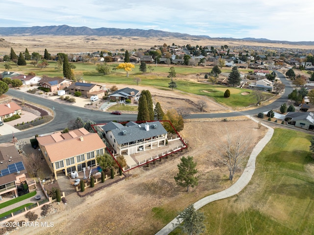 bird's eye view featuring a mountain view