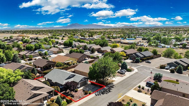 aerial view featuring a mountain view