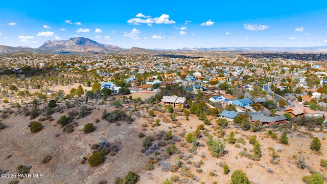 bird's eye view featuring a mountain view