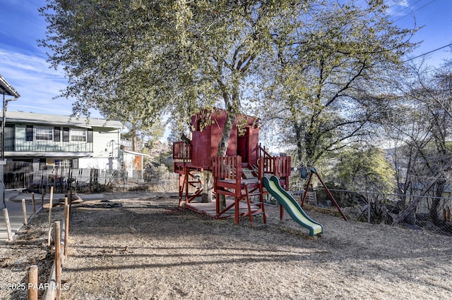 view of jungle gym