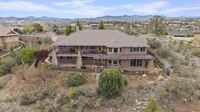 exterior space with a mountain view