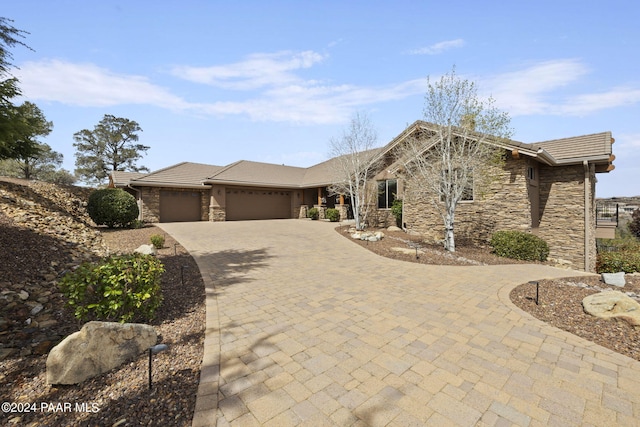 view of front of home featuring a garage