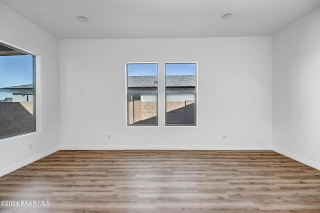 empty room featuring light wood-type flooring