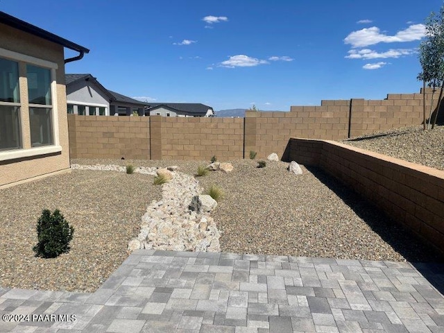 view of yard with a patio area