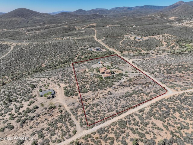 10412 E Prescott Dells Ranch Rd, Dewey-Humboldt, AZ 86327 - view of property location with property parcel outlined and a mountain backdrop