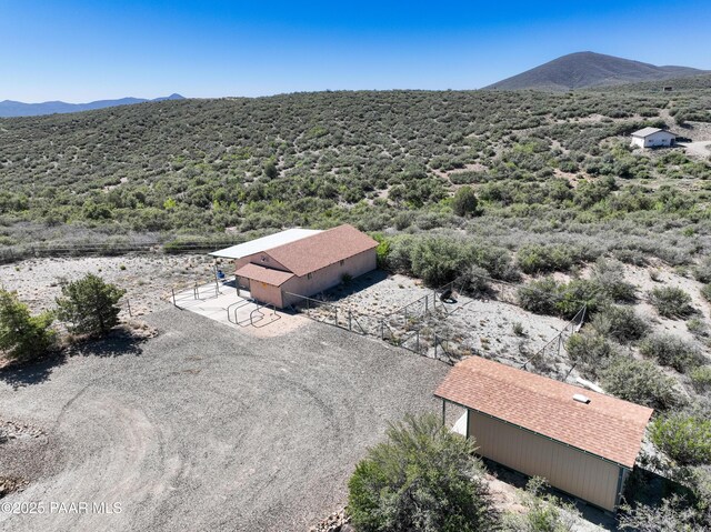 10412 E Prescott Dells Ranch Rd, Dewey-Humboldt, AZ 86327 - aerial view of property and surrounding area with a mountain backdrop