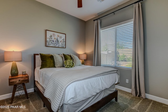7028 Corral Ct, Prescott, AZ 86305 - bedroom featuring carpet floors and a ceiling fan