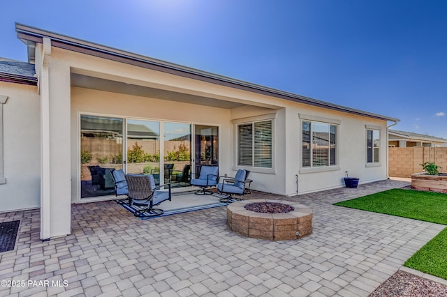 7028 Corral Ct, Prescott, AZ 86305 - view of patio with a fire pit