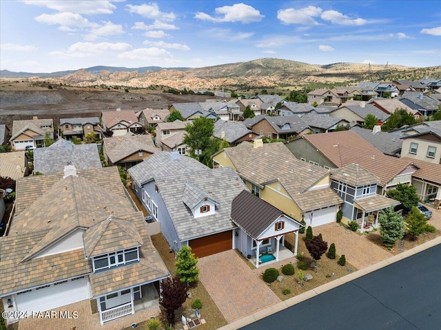 aerial view featuring a mountain view