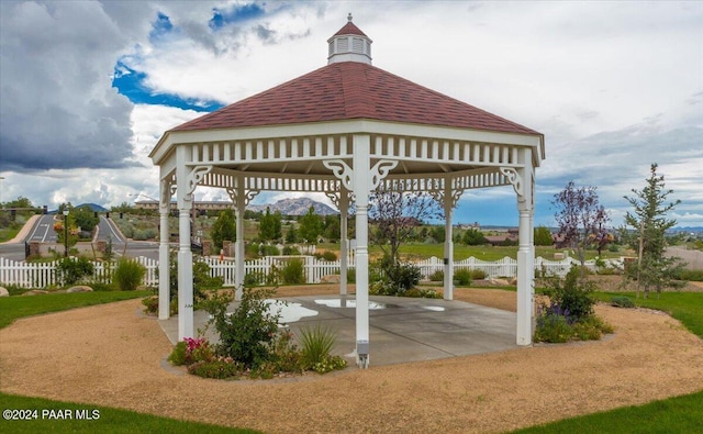 view of community featuring a gazebo