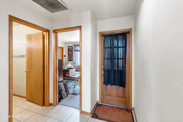 view of tiled foyer entrance