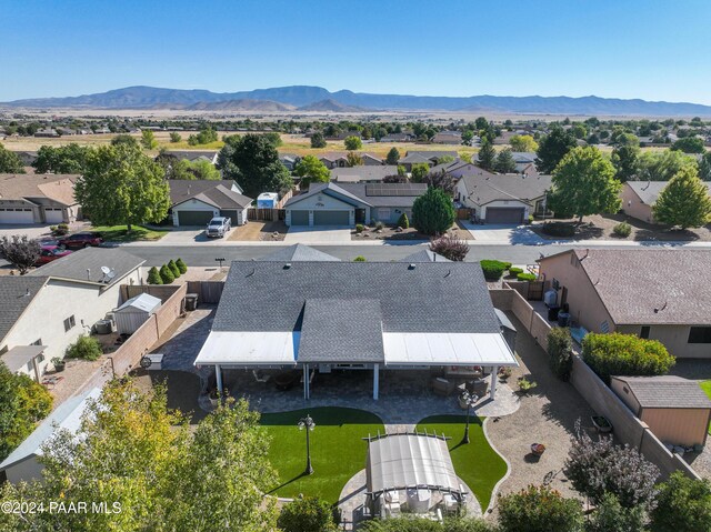 aerial view featuring a mountain view