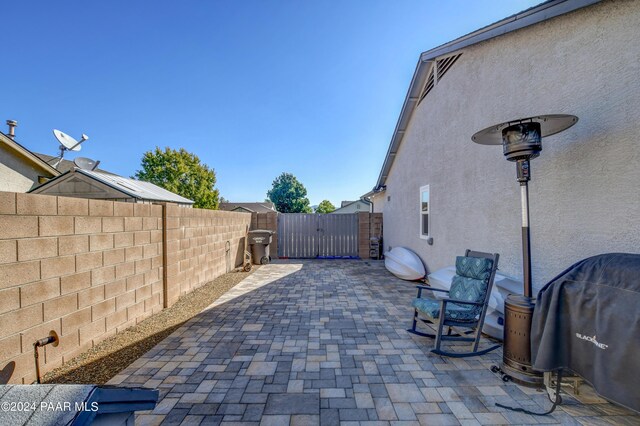 view of patio / terrace with a grill