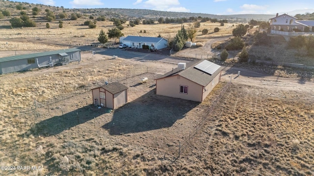 drone / aerial view with a rural view