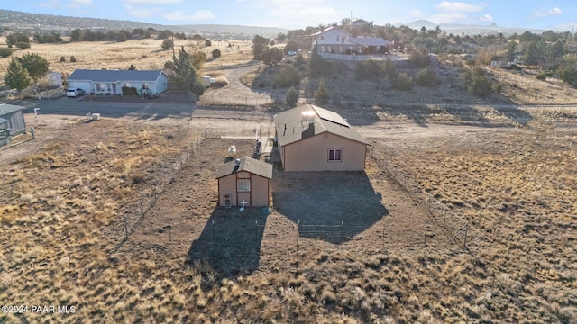 drone / aerial view with a rural view