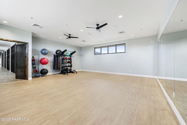 5385 Rocky Vista Dr, Prescott, AZ 86301 - workout room featuring recessed lighting and light wood-type flooring