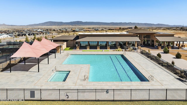 5385 Rocky Vista Dr, Prescott, AZ 86301 - community pool featuring a patio area, a mountain view, a residential view, and a gazebo