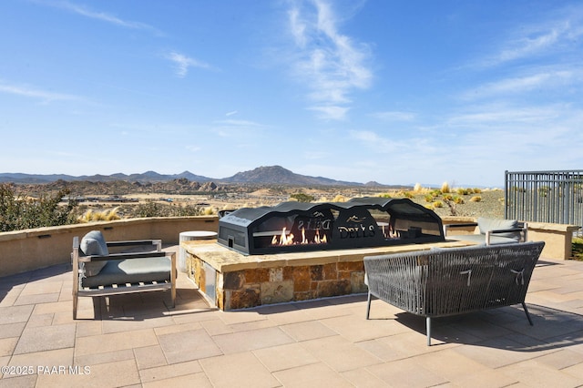 5385 Rocky Vista Dr, Prescott, AZ 86301 - view of patio / terrace with a mountain view