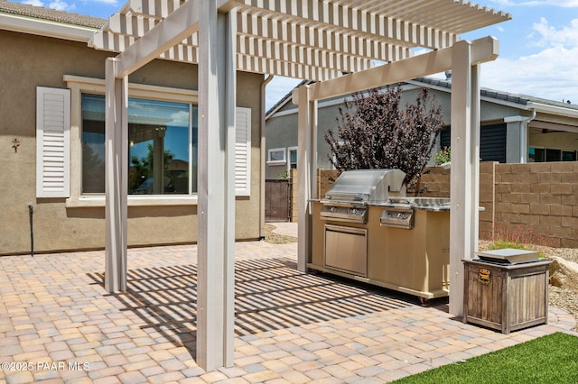 5385 Rocky Vista Dr, Prescott, AZ 86301 - view of patio / terrace featuring area for grilling and a pergola