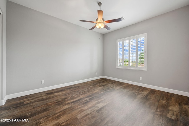 5385 Rocky Vista Dr, Prescott, AZ 86301 - spare room with dark wood-type flooring and ceiling fan