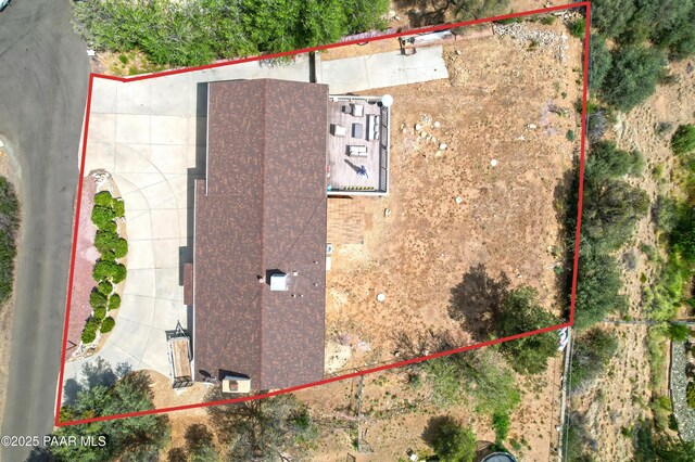 2345 Shinnery Ln, Prescott, AZ 86301 - view from above of property with property boundaries highlighted