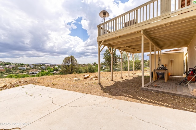 2345 Shinnery Ln, Prescott, AZ 86301 - view of yard featuring a patio area and a wooden deck