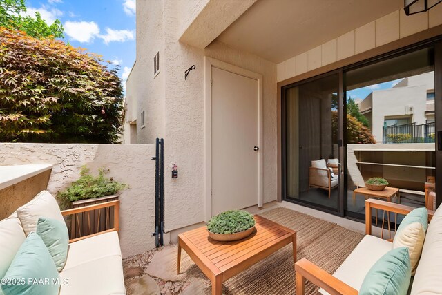 2180 Resort Way Unit S B, Prescott, AZ 86305 - view of patio featuring outdoor lounge area and a gate