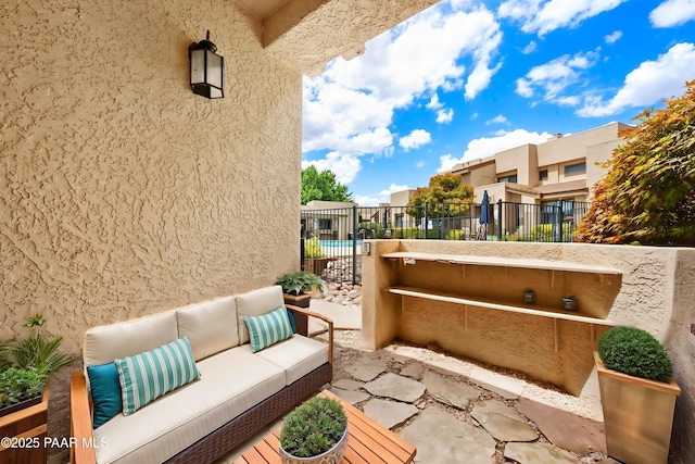 2180 Resort Way Unit S B, Prescott, AZ 86305 - view of patio / terrace with an outdoor hangout area and a residential view