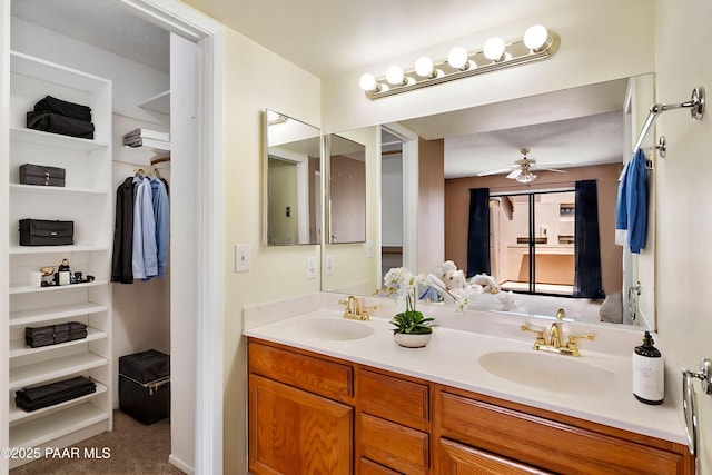 2180 Resort Way Unit S B, Prescott, AZ 86305 - full bath featuring double vanity and a ceiling fan