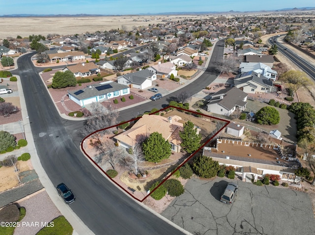 bird's eye view featuring a residential view