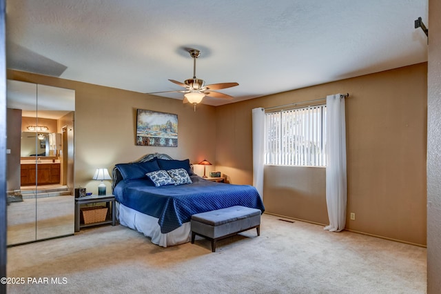 1086 N Broken Wagon Trl, Dewey-Humboldt, AZ 86327 - bedroom with carpet floors and a ceiling fan