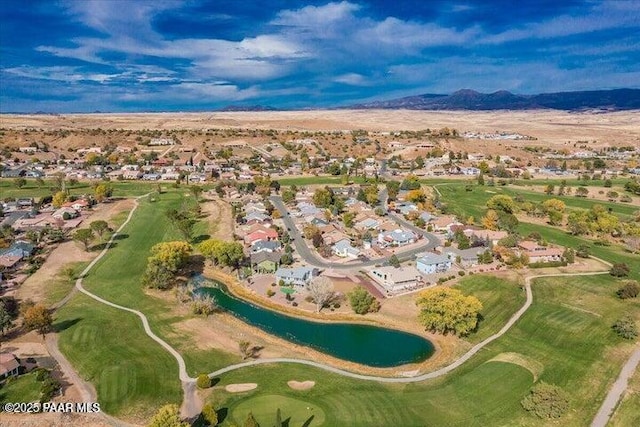 1086 N Broken Wagon Trl, Dewey-Humboldt, AZ 86327 - aerial view of property and surrounding area with nearby suburban area and a water and mountain view