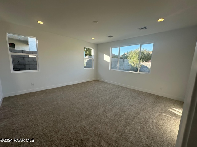 view of carpeted spare room