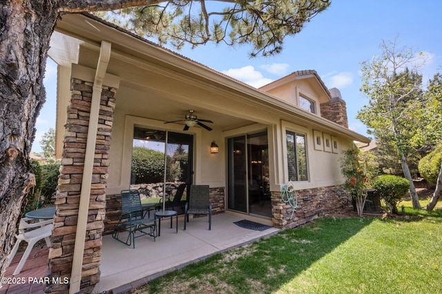 1222 Crown Ridge Dr, Prescott, AZ 86301 - view of patio / terrace with ceiling fan
