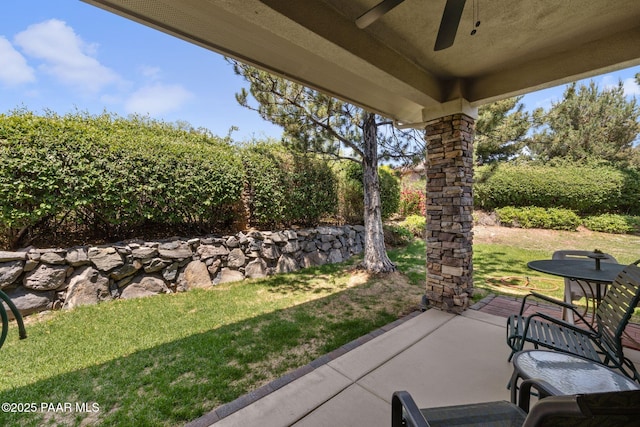 1222 Crown Ridge Dr, Prescott, AZ 86301 - view of patio / terrace with ceiling fan