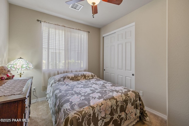 1222 Crown Ridge Dr, Prescott, AZ 86301 - carpeted bedroom featuring a closet and a ceiling fan